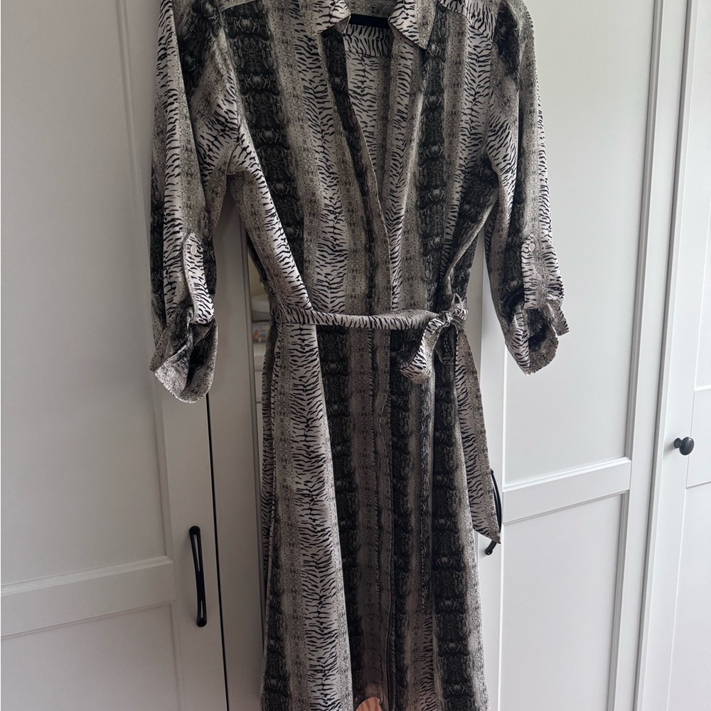 INC International Concepts Black and White Animal Print Dress